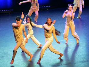The Shireland Collegiate academy dance crew put on a show during the ceremony
