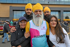 It was an emotional occasion for Manny and his family at the end of the walk