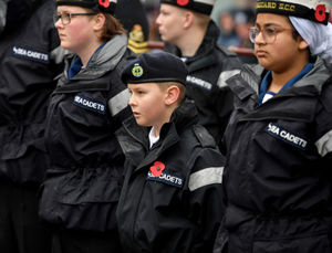Walsall Sea Cadets on parade