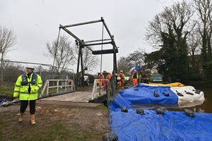 The scene pictured on Tuesday morning. Photo: Steve Leath