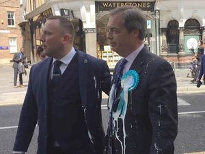 Supporting image for story: Man charged with common assault after Nigel Farage hit by milkshake