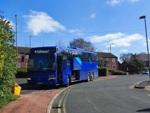 One of the Wolverhampton-bound Rail Replacement coaches.