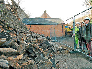 Supporting image for story: Private meeting to consider confidential legal advice over collapse of Ludlow Town Walls