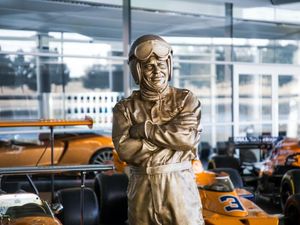 Supporting image for story: McLaren marks 50th anniversary of Bruce McLaren’s death with life-sized statue