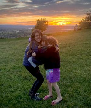 Lauren with her children Penny and Arthur