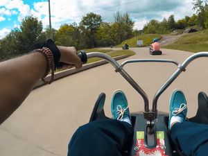 Supporting image for story: This cart ride down a Canadian mountain is beautifully hypnotic
