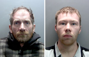 Daniel Graham, 39, (left) and Adam Carruthers, 32, who have been jailed for cutting down the Sycamore Gap tree. Photo: Northumbria Police/PA Wire