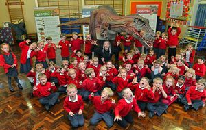 Pupils get to meet a monstrous visitor