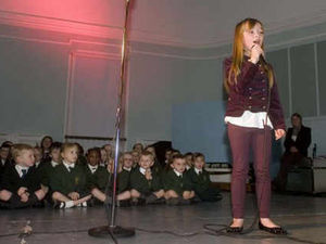 Supporting image for story: Britain's Got Talent Connie Talbot sings for arson-hit school
