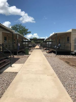 The camp where Pat is staying