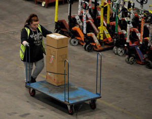 A worker at APC Overnight