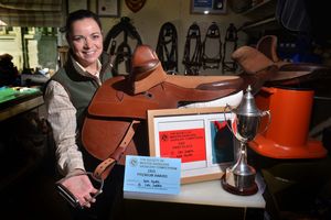 Kate with her award-winning side saddle
