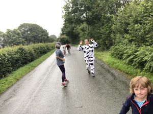 Archie's whole family got involved with the fundraising efforts