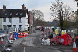 Flood defences in Bewdley