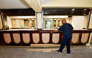 Site manager Eugene Beckett has started to rebuild the bar