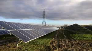 Solar panels at Wheat Leasows. Picture: Telford & Wrekin Council