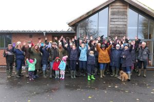 Supporting image for story: Villagers rally together to show support for their farming community