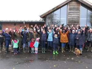 Supporting image for story: Villagers rally together to show support for their farming community