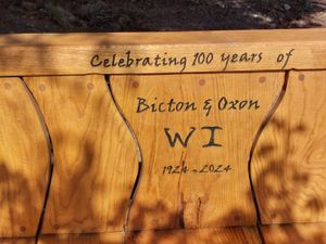 Celebrating 100 years of Bicton & Oxon WI. Photo: Cathy Swan