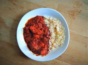 Dish of the day was chicken pathia
