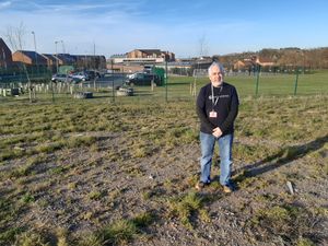 Councillor Mark Boylan at the site of the new community centre in Lawley & Overdale. Picture: LDRS