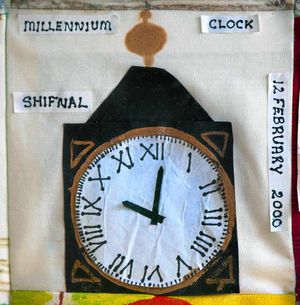 A patch shows Shifnals Millennium clock