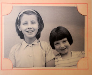Sandra Hughes and her sister Annette, pictured in a school photo at Tividale Primary School around 1959