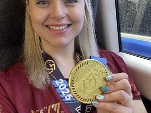 Abigail Haylett who works at Shropshire Community Health NHS Trust ran the London Marathon, raising funds for Bliss. Pic: Shropshire Community Health NHS Trust.