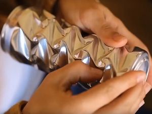 Supporting image for story: This artist turns drink cans into the most satisfying handmade sculptures
