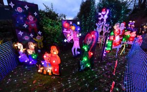 The Christmas light show at 70 Westbrook Avenue