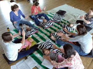 Supporting image for story: Entrepreneurial mums set up baby yoga and massage classes