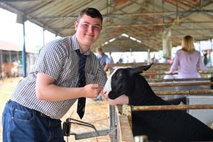 Fin Haseldine with Narla