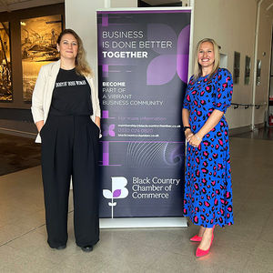 Carolyn Smith, Founder of Miss Chief Threads & TPSquared and Sarah Moorhouse, Chief Executive of the Black Country Chamber of Commerce (BCCC).