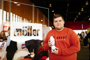 Max Ardali from Muller with their new Barista Milk.
