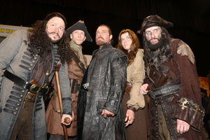 Mark Bowles, Rick Williams, Lee Douglas-Brown, Rachel Bigsby and Tom Pearce in swashbuckling gear