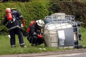 Supporting image for story: Clean-up alert after containers fall off lorry