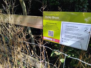 A sign advertising that Hurley Brook is a part of Telford & Wrekin Council\'s green guarantee network. Picture: LDRS
