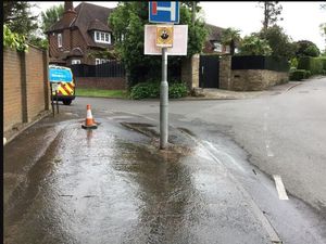 Supporting image for story: Burst main in Walsall sends water streaming down pavements and affects residents' supply
