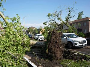 Supporting image for story: At least five dead after tornado and severe storms batter St Louis, mayor says