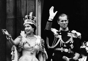 Queen Elizabeth II on her coronation day in June 1953