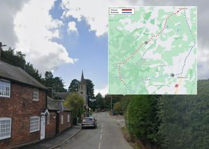 The C5144 from Dorrington to Betchcott, near Church Stretton, will be closed for several days next month as part of Shropshire Council's resurfacing programme. Photo: Google/One.Network