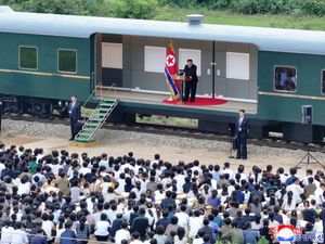 Supporting image for story: North Korean leader says thousands of flood victims will be brought to capital