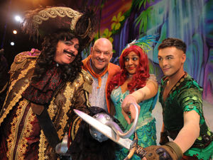 Jimmy Osmond, Meera Syal, Matt Slack, and Jaymi Hensley