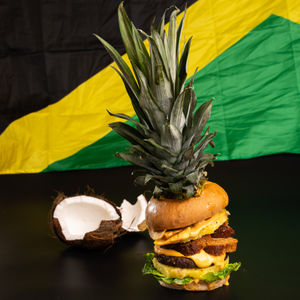 The Jamaican Burger brings all the tastes of the Caribbean