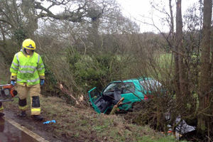 Emergency services at the scene. Photo: @OswestrySgt
