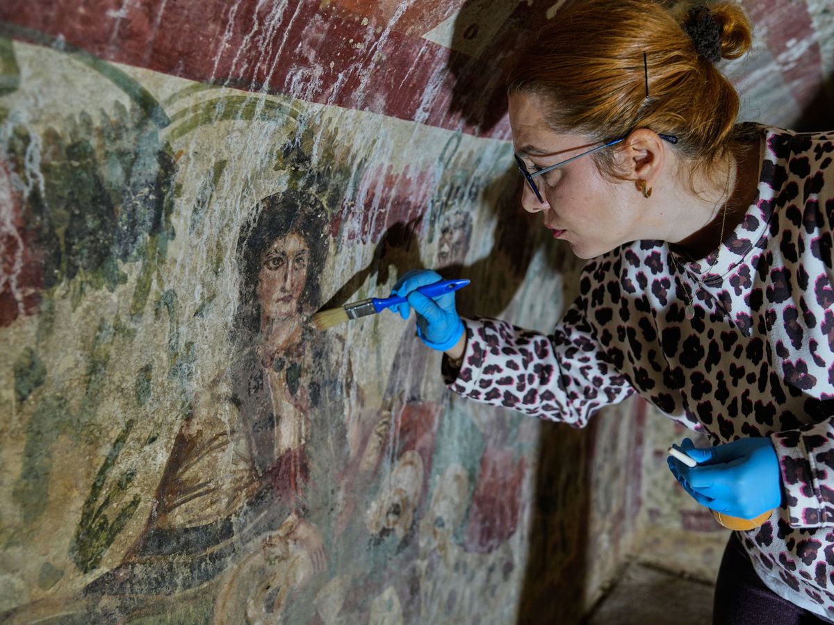 Fresco of Jesus as the Good Shepherd uncovered in Turkish town visited by pope