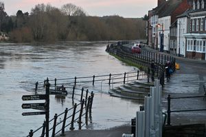 Flood defences in Bewdley