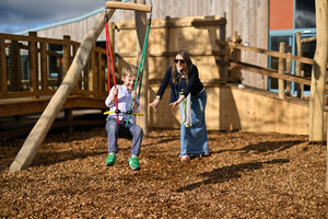 Families enjoying Hockerhill Adventure Playbarn