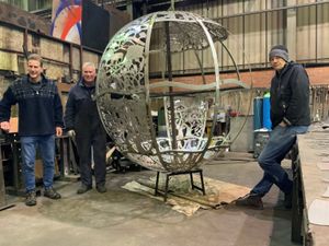 Supporting image for story: Art installation for Shropshire’s newest business park is taking shape