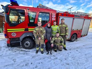 Supporting image for story: Dog rescued by firefighters after falling through ice on Willenhall canal